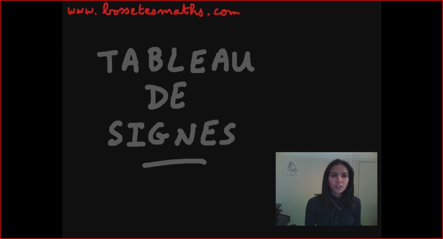 Tableau de signes