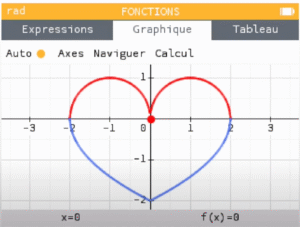 Comment dessiner un coeur sur la calculatrice NUMWORKS ?